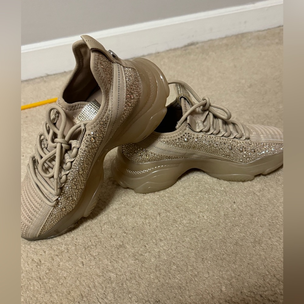 Beige rhinestone steven madden